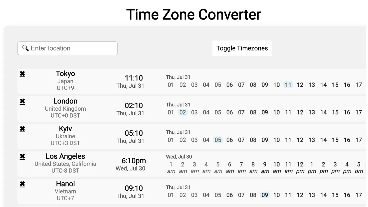 Time Zone Converter